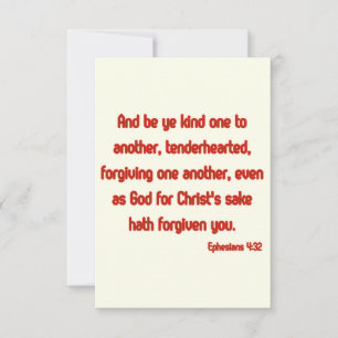 Ephesians 4:32 KJV Bible Verse Flat Greeting Card