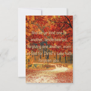 Ephesians 4:32 KJV Bible Verse Pic Flat Greeting Card