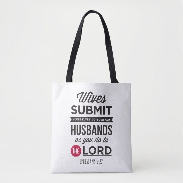 Ephesians 5:22 tote bag (Front)