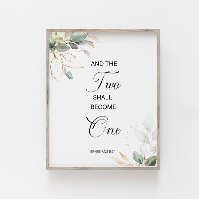  Ephesians 5:31 Two Shall Become One Poster (Creator Uploaded)