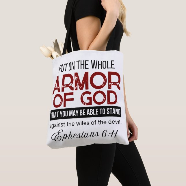  Ephesians 6:11 Put on the Whole Armour of God Tote Bag (Close Up)