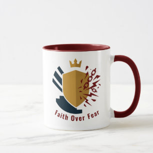 Ephesians 6:12 Armour of God shield crown emblem Mug
