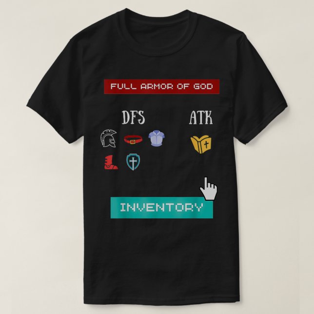 Ephesians 6 Bible Verse Jesus Christian Gift idea  T-Shirt (Design Front)