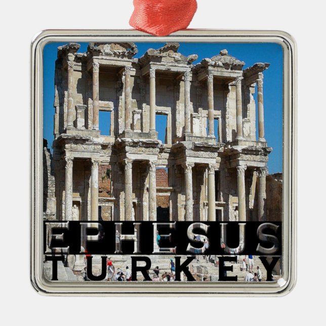Ephesus Turkey Souvenir Metal Ornament (Front)