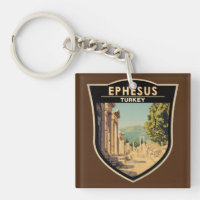 Ephesus Turkey Travel Art Vintage