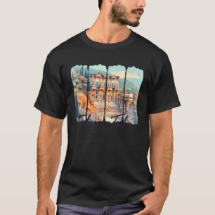 Ephesus Turkey Travel Brushstroke Ephesus Souvenir T-Shirt