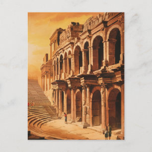 Ephesus, Turkey. Vintage amphitheatre Ruins Postcard