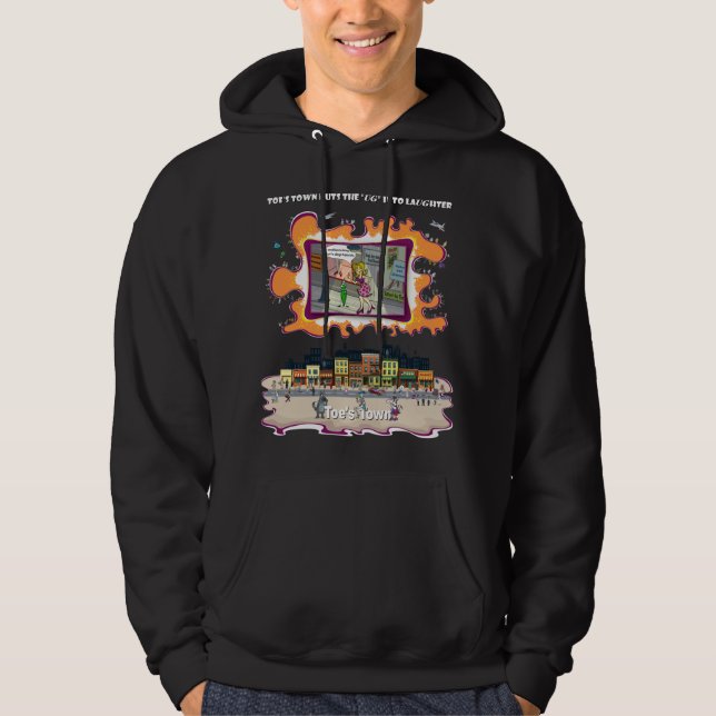 Epi Peas | Literal Wordplay Humor Black Hoodie (Front)
