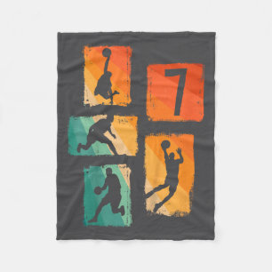 Epic 7 Basketball 7th Old Years Player Basketball Fleece Blanket