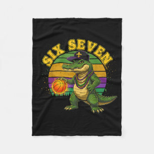 Epic 7 Mardi Basketball 6 Alpha Seven Gras Gen 67 Fleece Blanket