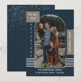 Epic Adventure Modern Christmas Holiday Greeting Card