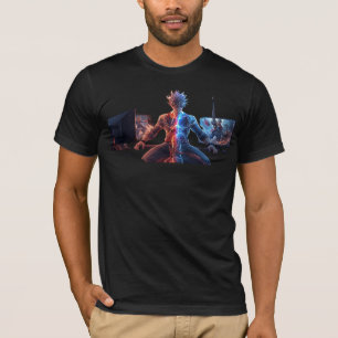 Epic Anime Warrior - Electric Fire Lightning Battl T-Shirt