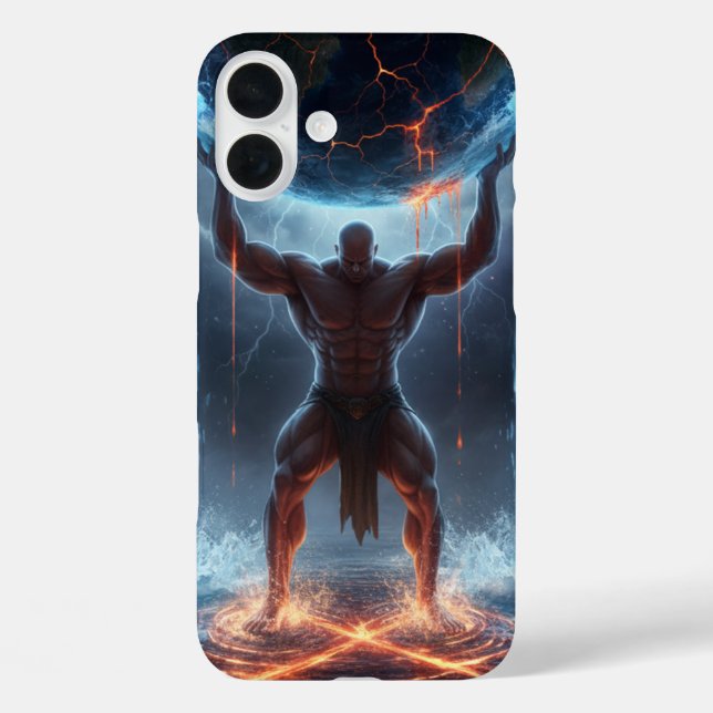 Epic Atlas Holding Planet Case-Mate iPhone Case (Back)