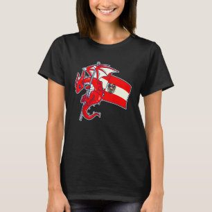 Epic Austrian Dragon  Proud Austria Flag T-Shirt