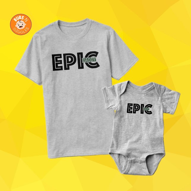 Epic Baby Father's Day Grey Bodysuit (Creator Uploaded)