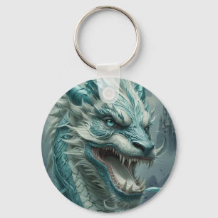 Epic Blue Storm Dragon  Key Ring