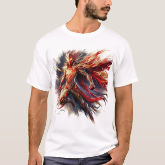Epic Brushstroke Superhero: Artistic T-Shirt Desig