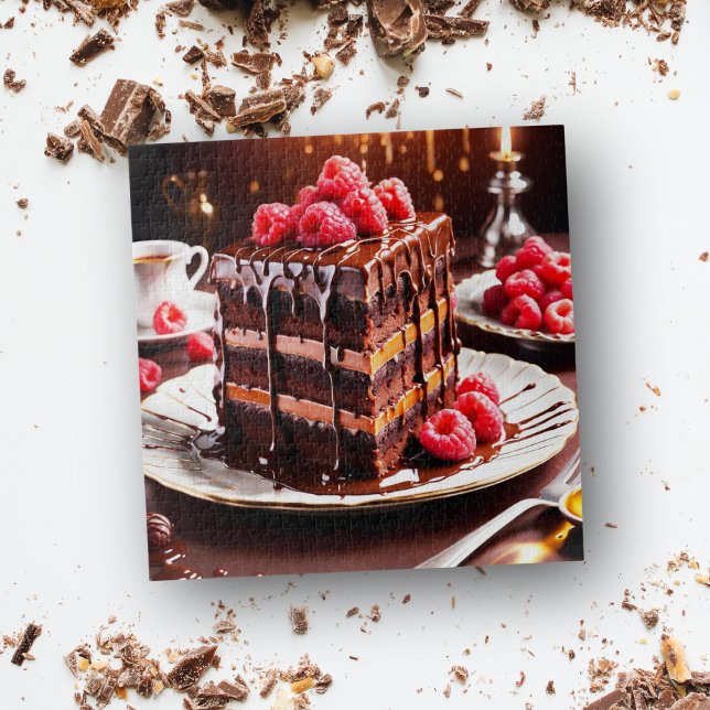 Epic Chocolate Caramel Cake Jigsaw Puzzle (Chocolate cake puzzle to keep you deliciously entertained! )