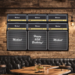 Epic Classic Rock Guitar Amp Stack 60th Birthday Banner