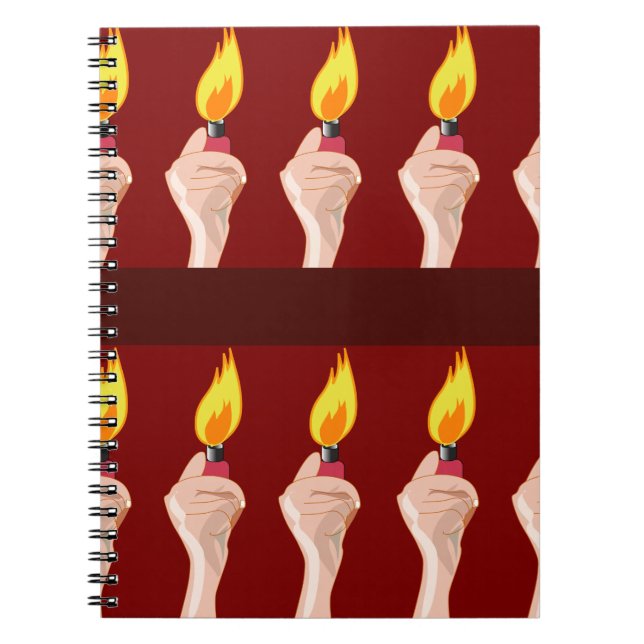 Epic Concert Lighters Music Pattern Fun Time Notebook (Front)