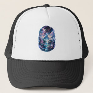 Epic Cosmic Fantasy World Art Trucker Hat