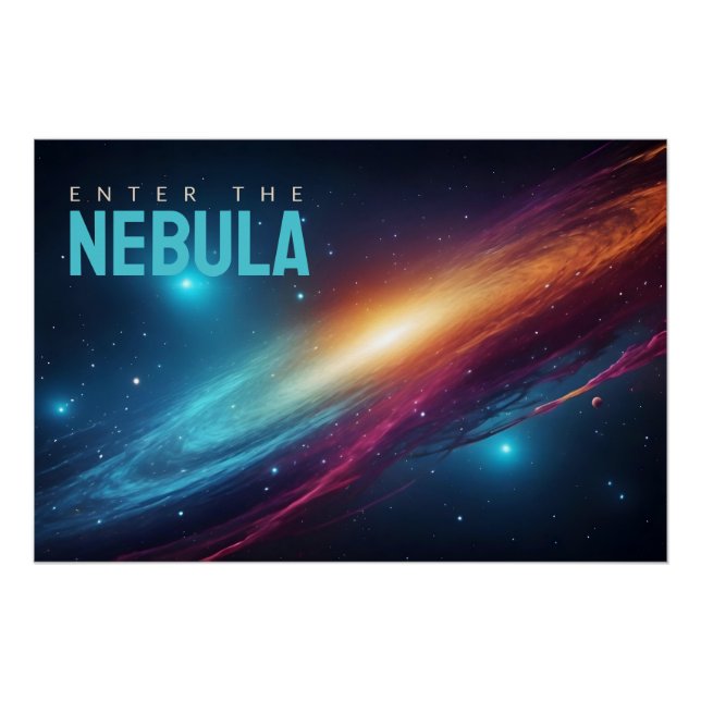 Epic Cosmic Supernova Abstract Space Poster (Front)