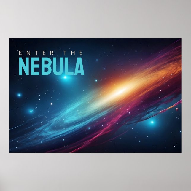 Epic Cosmic Supernova Neon Abstract Space Art Post Poster (Front)