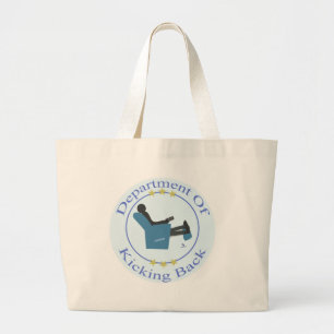 Epic Department Of Kicking Back Recliner Logo Large Tote Bag