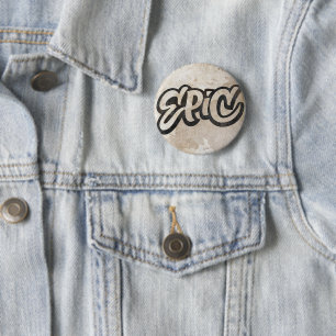 Epic Distressed Graffiti Hippie 60s Lettering 6 Cm Round Badge