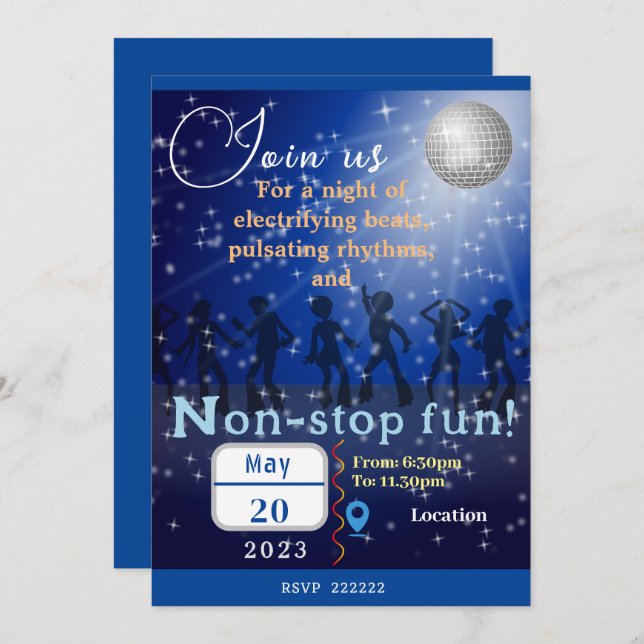 Epic DJ Party Get-Together! Invitation (Front/Back)