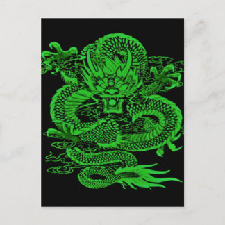Epic Dragon Green Postcard