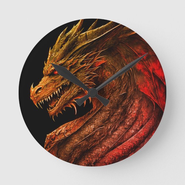 Epic Dragon Retro Clock (Front)