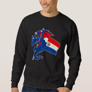 Epic Dragon With Paraguay Flag  Paraguayan Sweatshirt