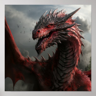 Epic Drogon Dragon Poster - Game of Thrones Inspir