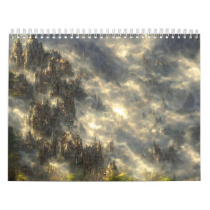 Epic eldin ring movie landscape cyberpunk calendar