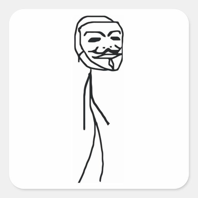 Epic Fail Guy Rectangle Stickers (Front)