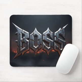 Epic Fantasy BOSS Distressed Iron Metal Mouse Pad