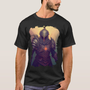 Epic fantasy knight a hero into the shadows T-Shirt