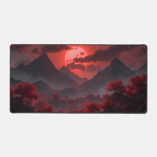 Epic Fantasy Red Sun Landscape Desk Mat
