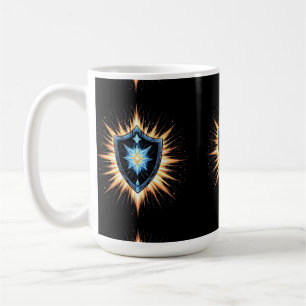 Epic Fantasy Shield with Radiant Energy Burst – Ma Coffee Mug