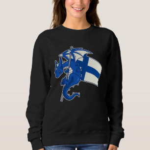 Epic Finnish Dragon  Proud Finland Flag Sweatshirt
