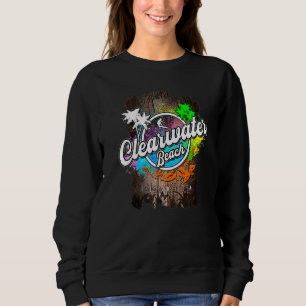 Epic Fl Surfer Florida Summer Vacation Surf Clearw Sweatshirt