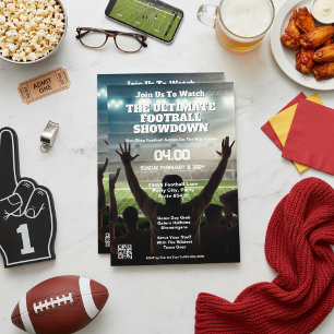 Epic Football Rivalry Party Invitation