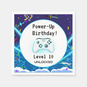 Epic Gamer Happy 10 Birthday Invite Critical Hit! Napkin