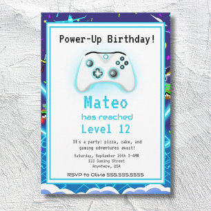 Epic Gamer Happy 12 Birthday Invite Critical Hit!