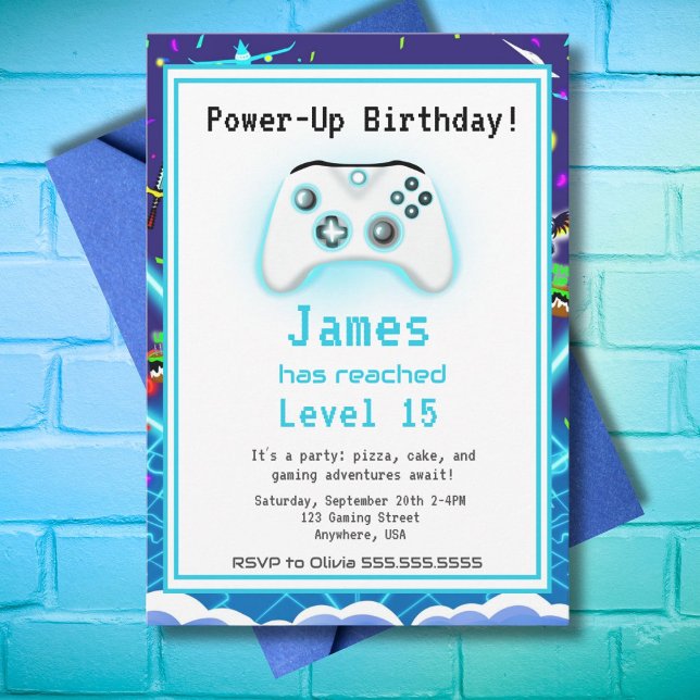 Epic Gamer Happy 15 Birthday Invite Critical Hit! (Creator Uploaded)