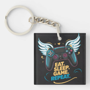 Epic Gaming Gear. Eat. Sleep. Game. Repeat. Winge Key Ring