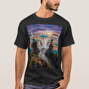 Epic Geyser and Thermal Pools Fantasy Landscape Me T-Shirt