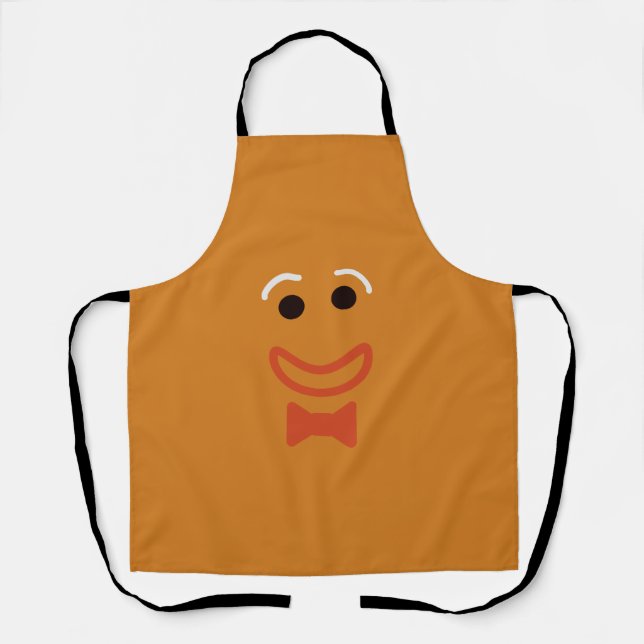Epic Gingerbread Man Face Fun Cookie Christmas Apron (Front)