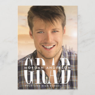 Epic Grad Vertical Photo Graduation Party Invitation